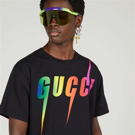 t shirt with gucci blade print|Gucci men tshirt blade.